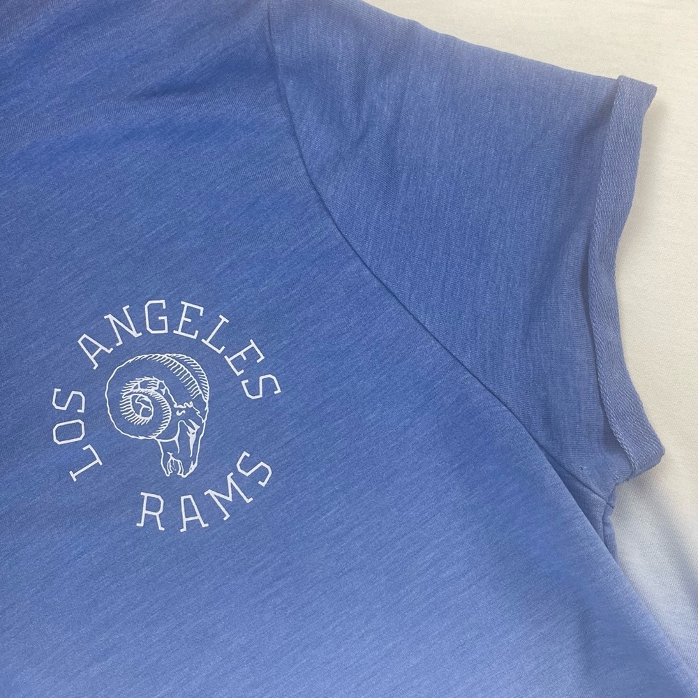 Junk Food I L Los Angeles Rams Football Sports Fan Heathered Ombré T-Shirt Dress - Picture 9 of 16
